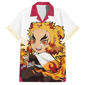 Chemise hawaïenne Rengoku Demon Slayer drôle