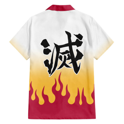 Chemise hawaïenne Rengoku Demon Slayer drôle – Image 2