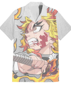 Chemise hawaïenne Rengoku Kyojuro Demon Slayer Anime