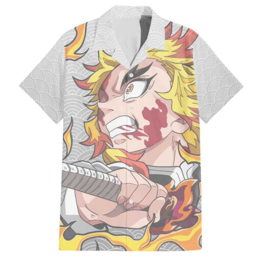 Chemise hawaïenne Rengoku Kyojuro Demon Slayer Anime