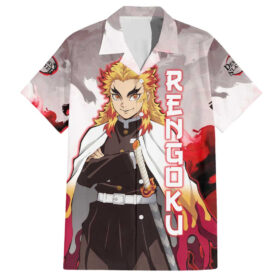 Chemise hawaïenne Rengoku Kyoujurou Demon Slayer Anime