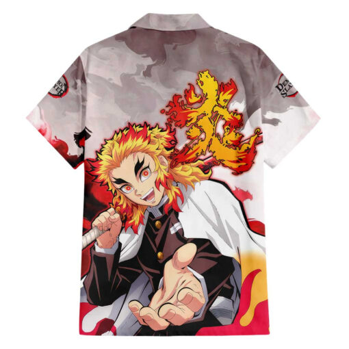 Chemise hawaïenne Rengoku Kyoujurou Demon Slayer Anime – Image 2