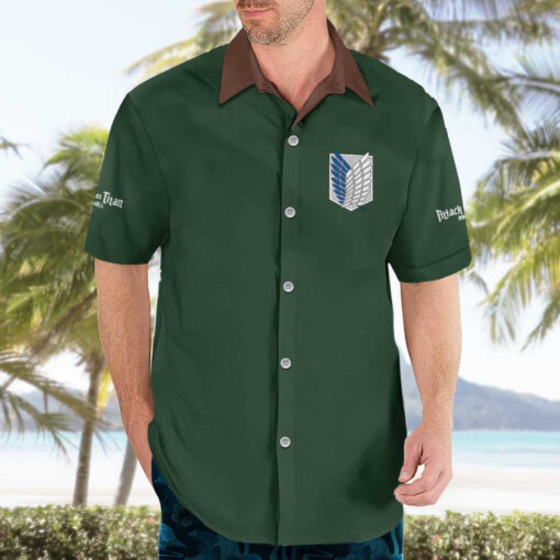 Chemise hawaïenne Retour à Shiganshina L’Attaque des Titans Japon Anime – Image 3