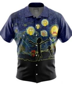 Chemise hawaïenne Rick et Morty Nuit Étoilée