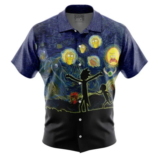 Chemise hawaïenne Rick et Morty Nuit Étoilée
