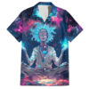 Chemise hawaïenne Rick et Morty hoodie cosmique trippy