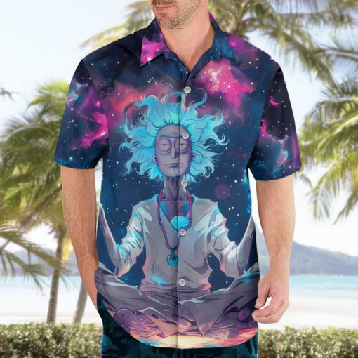 Chemise hawaïenne Rick et Morty hoodie cosmique trippy – Image 3
