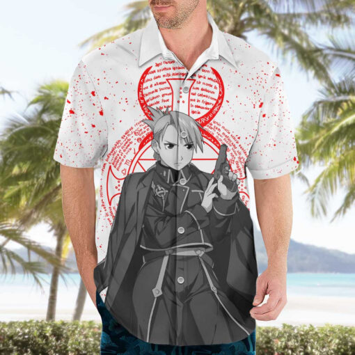 Chemise hawaïenne Riza Hawkeye Fullmetal Alchemist Anime Mix Manga – Image 3