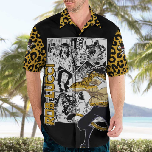 Chemise hawaïenne Rob Lucci One Piece Anime Mix Pattern – Image 3