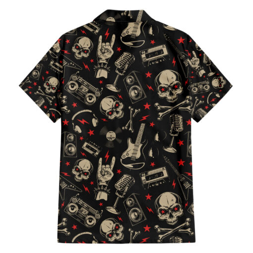 Chemise hawaïenne Crâne Rock And Roll motif – Image 2