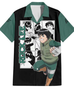Chemise hawaïenne Rock Lee Naruto Anime Mix Manga