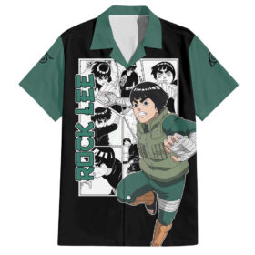 Chemise hawaïenne Rock Lee Naruto Anime Mix Manga