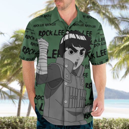 Chemise hawaïenne Rock Lee style manga – Image 3