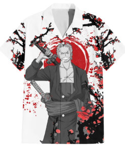 Chemise hawaïenne Roronoa Zoro Anime One Piece style japonais