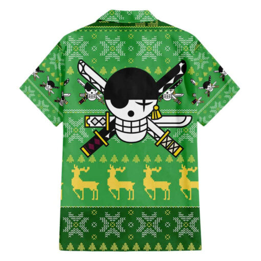 Chemise hawaïenne Roronoa Zoro One Piece Anime Mix Noël – Image 2