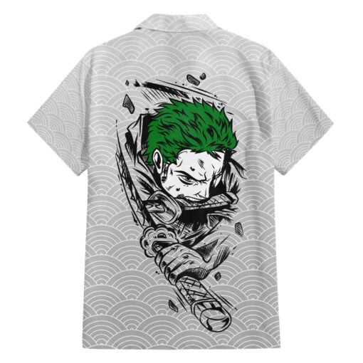 Chemise hawaïenne Roronoa Zoro One Piece Anime Mix Japon motif – Image 2