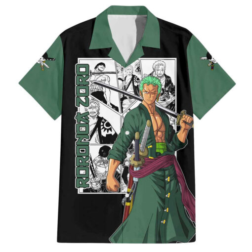 Chemise hawaïenne Roronoa Zoro One Piece Anime Mix Manga