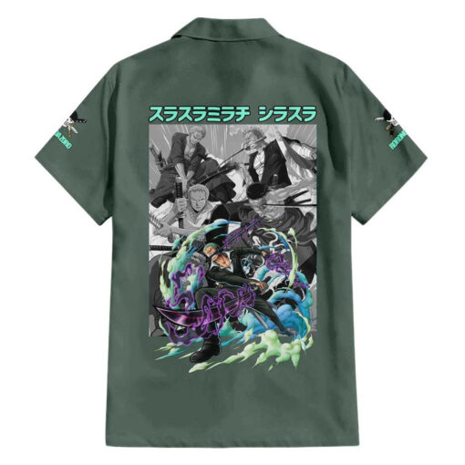 Chemise hawaïenne Roronoa Zoro équipe Chapeau de Paille One Piece Anime – Image 2