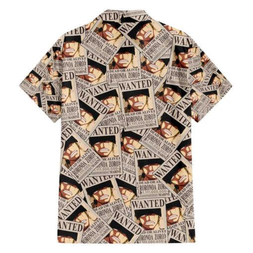 Chemise hawaïenne Roronoa Zoro Wanted One Piece Anime – Image 2