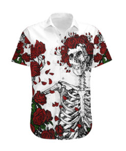 Chemise hawaïenne Crâne Rose Jour des Morts