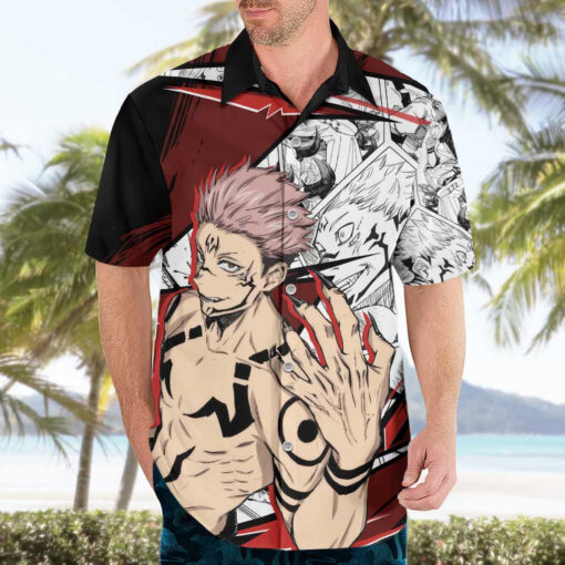 Chemise hawaïenne Ryomen Sukuna Jujutsu Kaisen Anime Mix Manga – Image 3