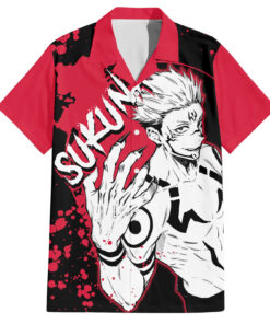 Chemise hawaïenne Ryomen Sukuna Jujutsu Kaisen style manga
