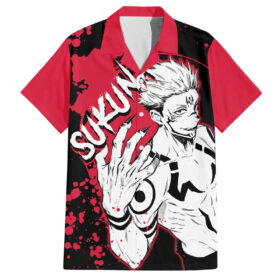 Chemise hawaïenne Ryomen Sukuna Jujutsu Kaisen style manga