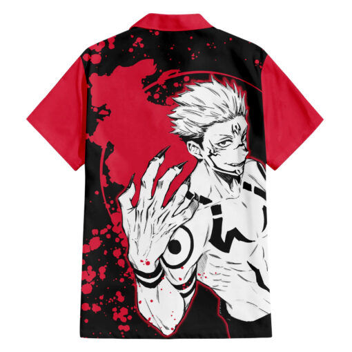 Chemise hawaïenne Ryomen Sukuna Jujutsu Kaisen style manga – Image 2