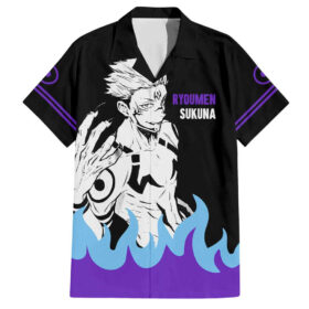 Chemise hawaïenne Ryomen Sukuna Jujutsu Kaisen style manga