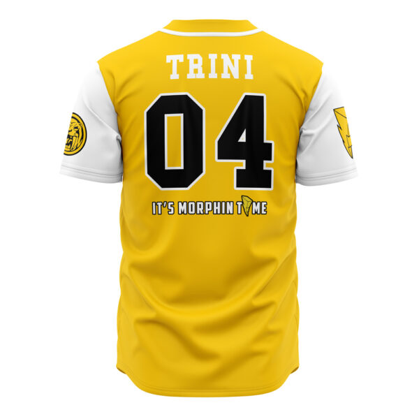 Maillot de baseball Tigres à Dents de Sabre Jaunes Trini Power Rangers – Image 2