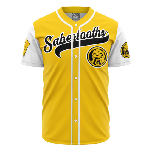 Maillot de baseball Tigres à Dents de Sabre Jaunes Trini Power Rangers