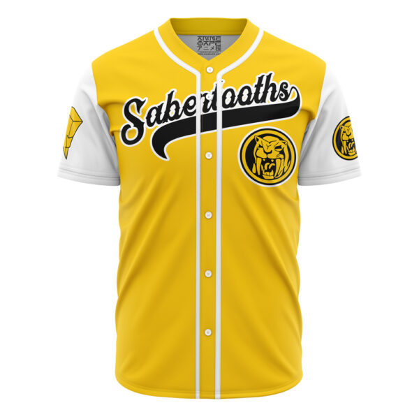 Maillot de baseball Tigres à Dents de Sabre Jaunes Trini Power Rangers