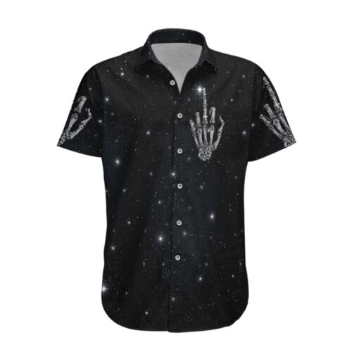 Chemise hawaïenne Crâne triste Ne me juge jamais mec – Image 2