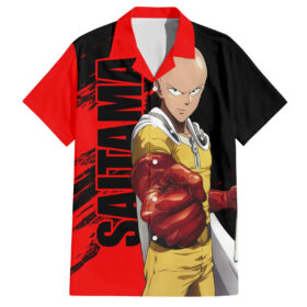 Chemise hawaïenne Saitama One Punch Man design sportif drôle