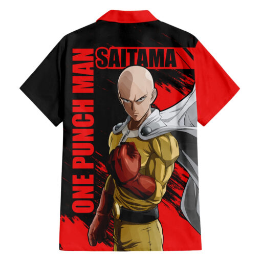 Chemise hawaïenne Saitama One Punch Man design sportif drôle – Image 2