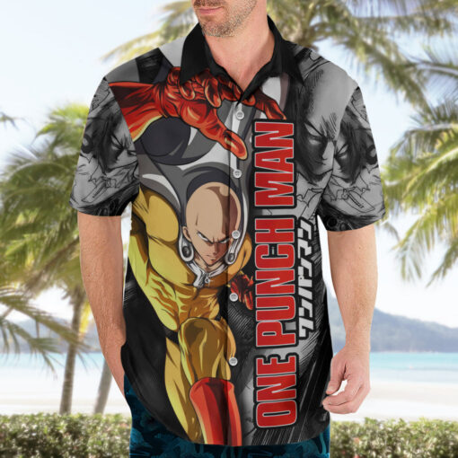 Chemise hawaïenne Saitama One Punch Man anime mix manga – Image 3