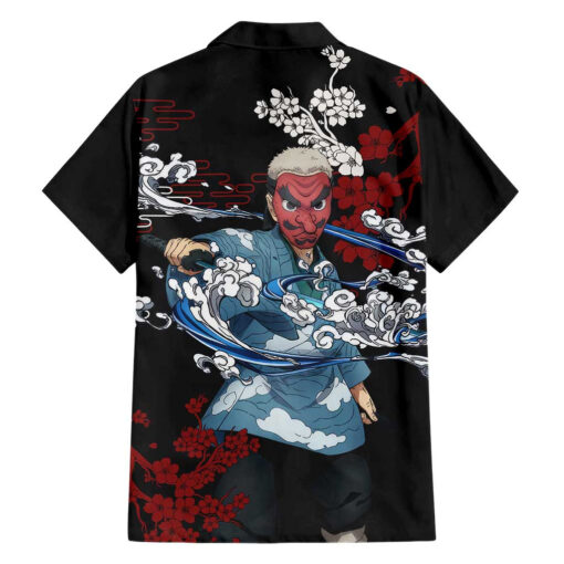 Chemise hawaïenne Sakonji Urokodaki Demon Slayer anime Japon – Image 2