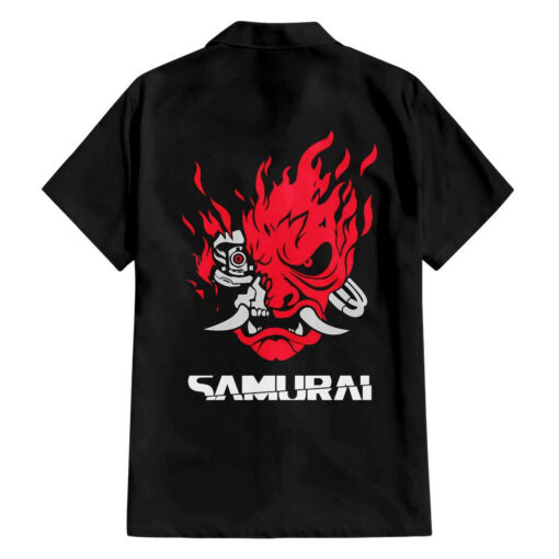 Chemise hawaïenne Cyberpunk samouraï anime – Image 2