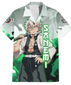 Chemise hawaïenne Sanemi Shinazugawa Demon Slayer anime
