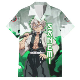 Chemise hawaïenne Sanemi Shinazugawa Demon Slayer anime