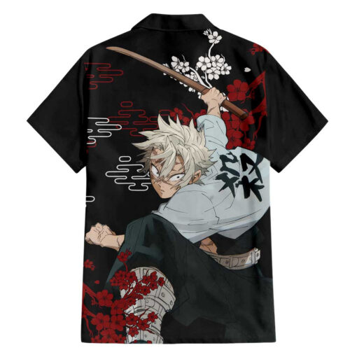 Chemise hawaïenne Sanemi Shinazugawa Demon Slayer anime Japon – Image 2