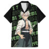 Chemise hawaïenne Sanemi Shinazugawa Demon Slayer anime motif mix