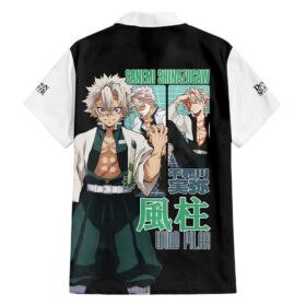 Chemise hawaïenne Sanemi Shinazugawa Demon Slayer anime V2