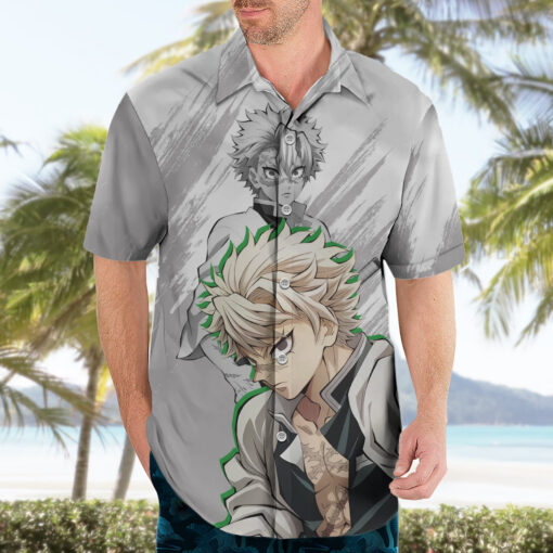 Chemise hawaïenne Sanemi Shinazugawa Demon Slayer – Image 3