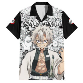 Chemise hawaïenne Sanemi Shinazugawa Demon Slayer anime