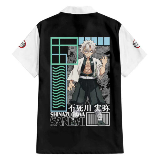 Chemise hawaïenne Sanemi Shinazugawa Kimesu no Yaiba anime – Image 2