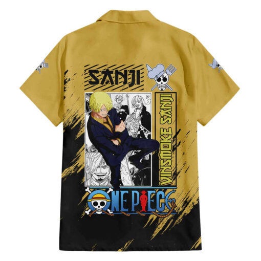 Chemise hawaïenne Sanji manga mix One Piece anime – Image 2