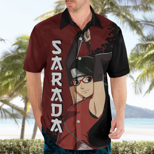 Chemise hawaïenne Sarada Uchiha Boruto – Image 3