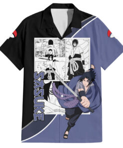 Chemise hawaïenne Sasuke Naruto anime mix manga