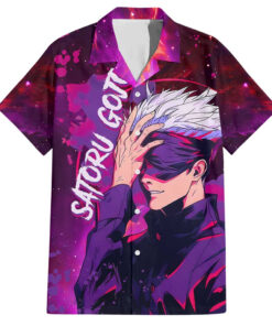 Chemise hawaïenne Satoru Gojo Jujutsu Kaisen anime galaxie